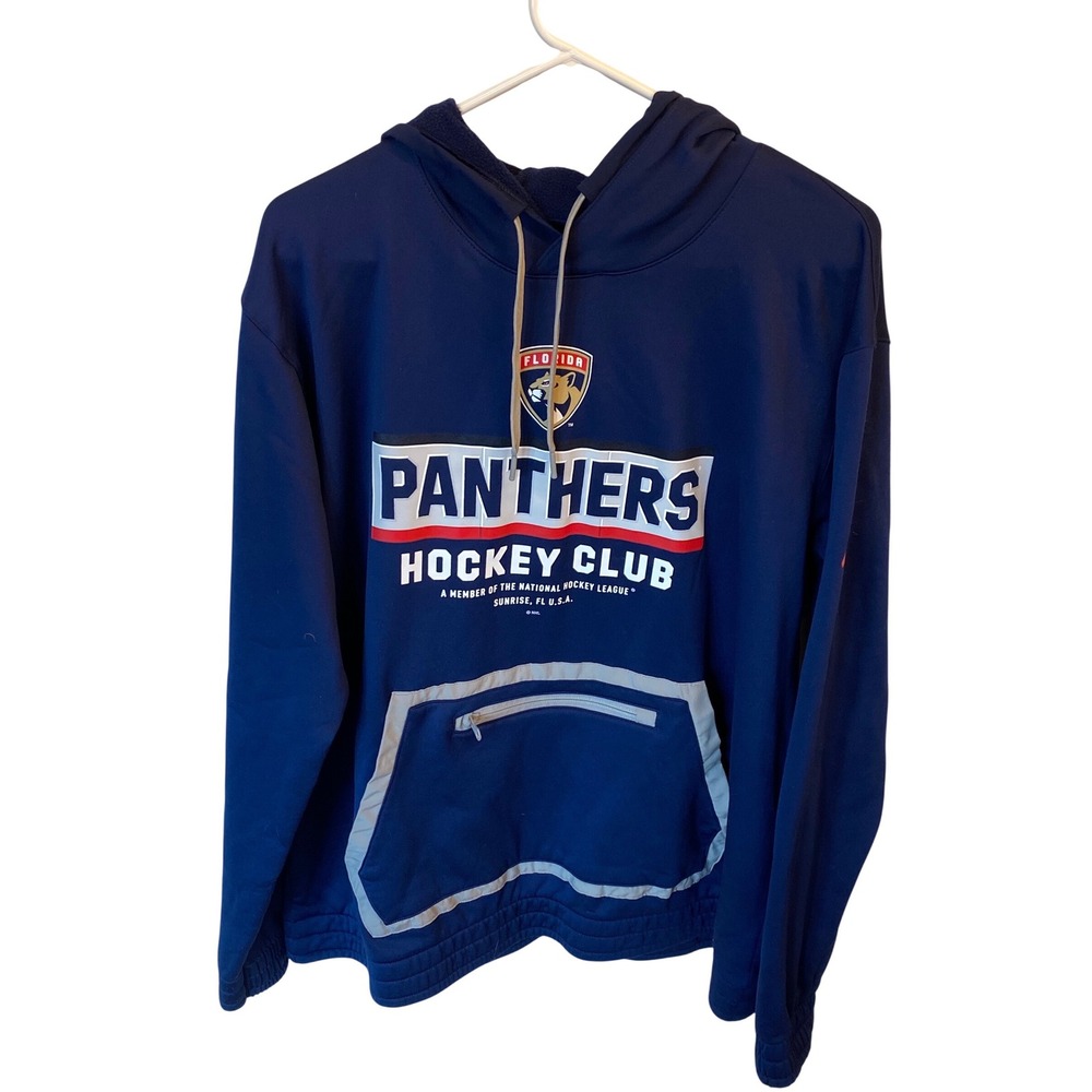 Adidas Florida Panthers Hockey Club‎ Hoodie Mens XL Blue NHL Performance